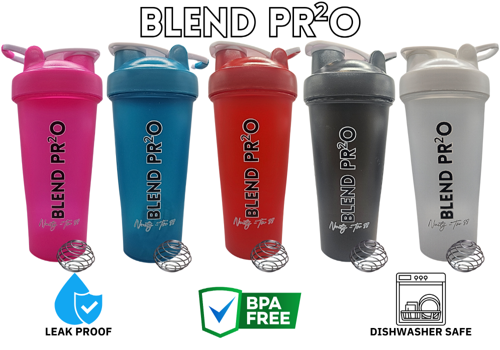 *BUY 3 GET 2 FREE* 2-Pack Protein Shaker Bottles 20 oz Stainless Whisk Mixing Ball Leak Proof Dishwasher Safe BPA Free Durable Reusable Blender Cup Hiking Gym BLEND PRO Pre-workout
