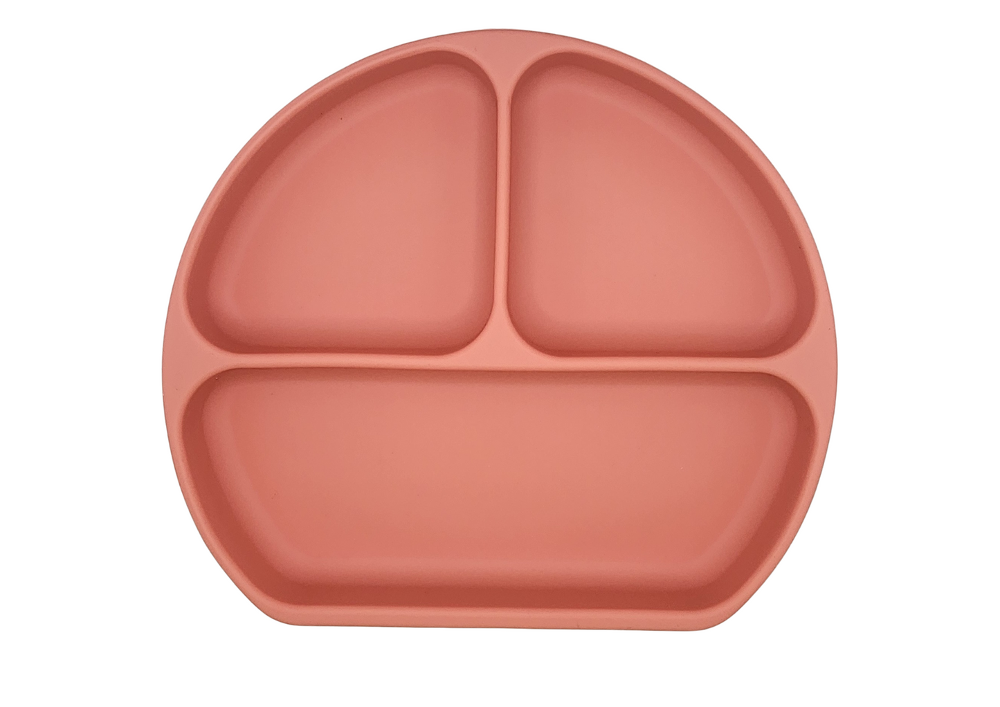 *Buy 3 Get 1 FREE* 4-Piece Silicone Baby Feeding Set| 1 Divided Suction Plate + 1 Suction Bowl + with Spoon and Fork| Baby Led Weaning Supplies Self Feeding Utensils| PINK GREEN